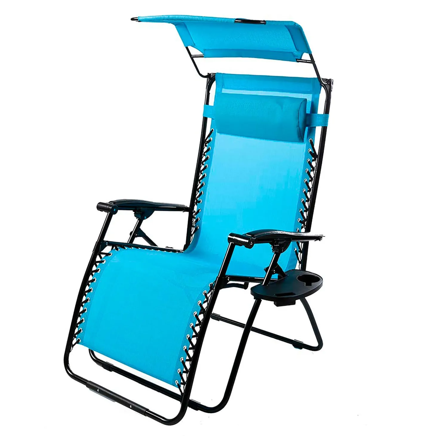 Chairs & Rockers | Rockers & Gliders>Plow & Hearth Deluxe Zero Gravity Chair With Awning, Table And Drink Holder