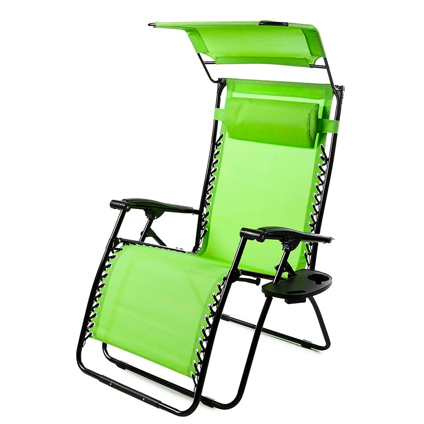 Chairs & Rockers | Rockers & Gliders>Plow & Hearth Deluxe Zero Gravity Chair With Awning, Table And Drink Holder