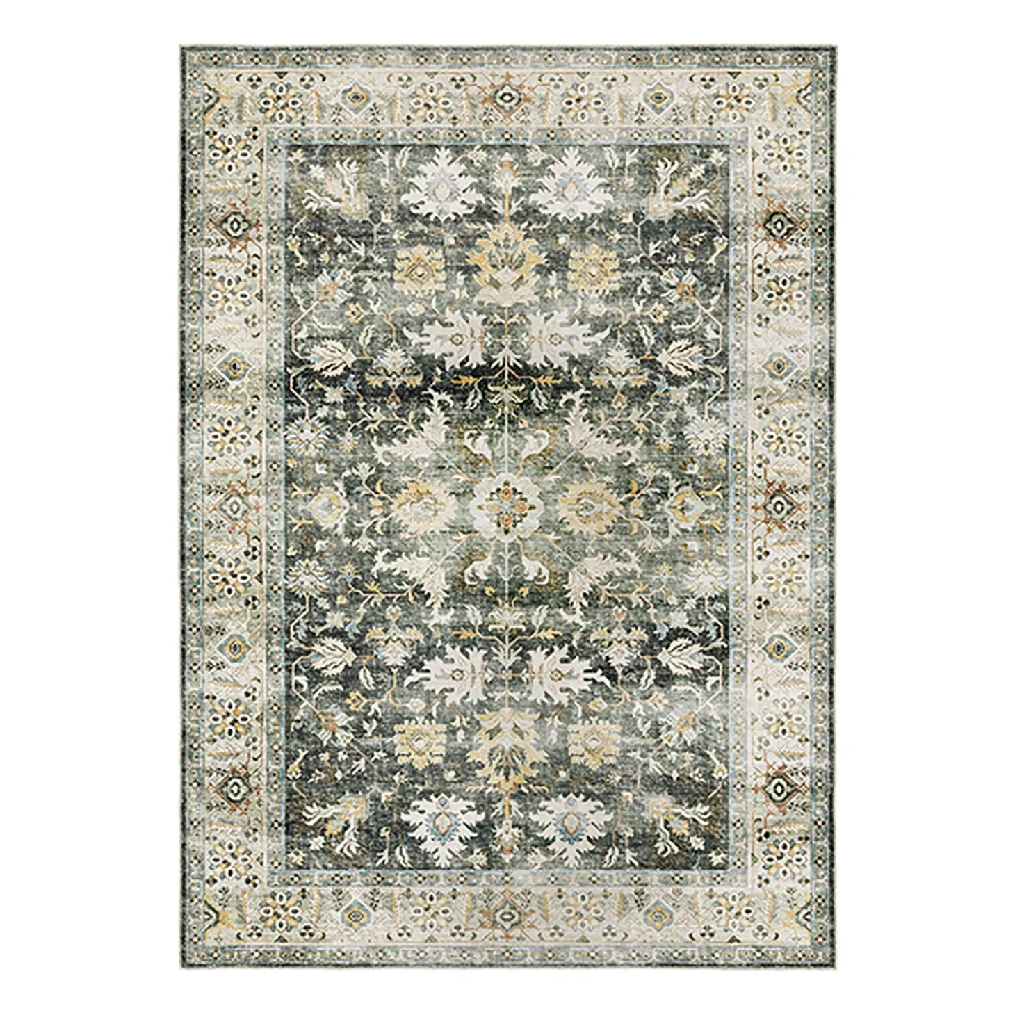 Area Rugs>Plow & Hearth Desmond Winter Splendor Polyester Rug, 2' x 8' Runner