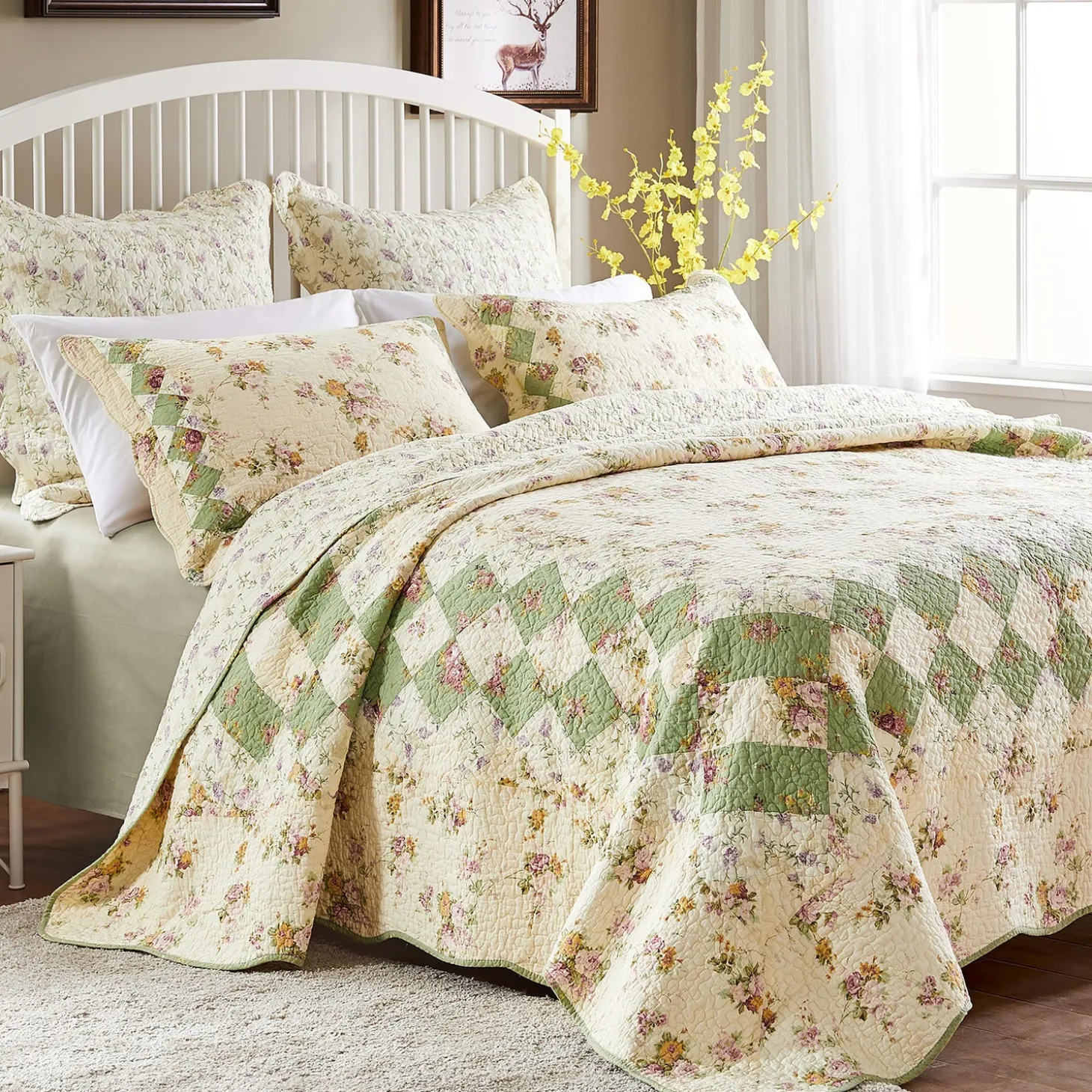 Quilts & Bedspreads>Plow & Hearth Dorothy Quilted Bedding Set, Twin