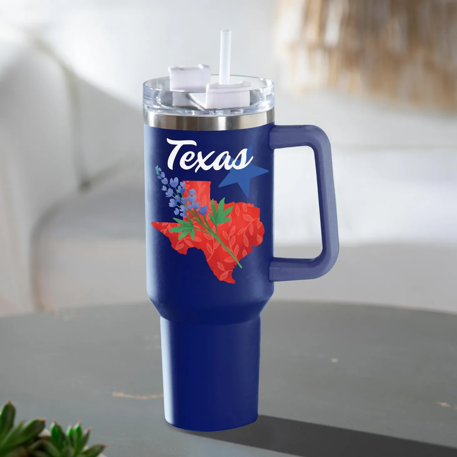 Travel Cups>Plow & Hearth Double Wall Stainless Steel Canyon Cup w/ Straw, 40oz, Gift Box