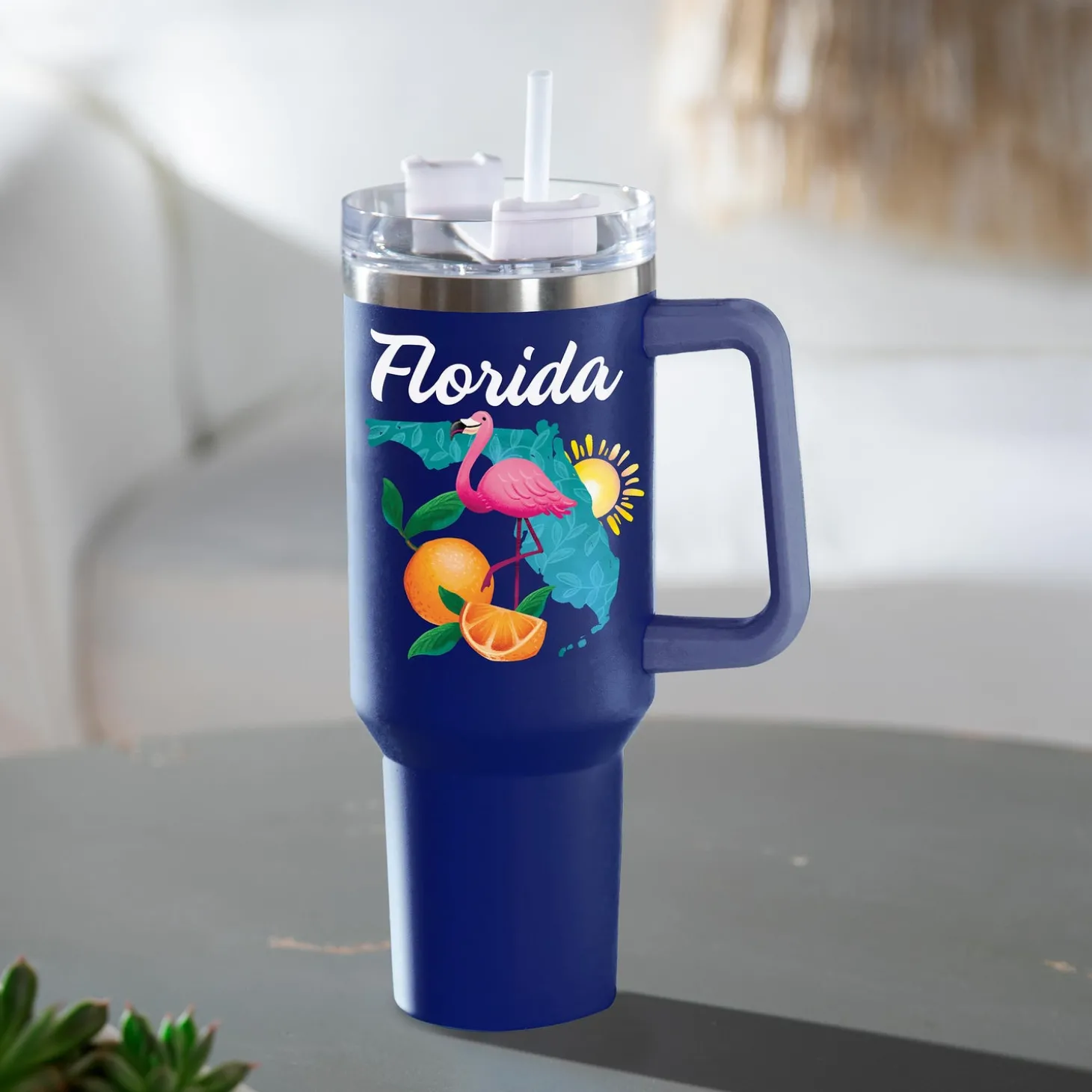 Travel Cups>Plow & Hearth Double Wall Stainless Steel Canyon Cup w/ Straw, 40oz, Gift Box Black