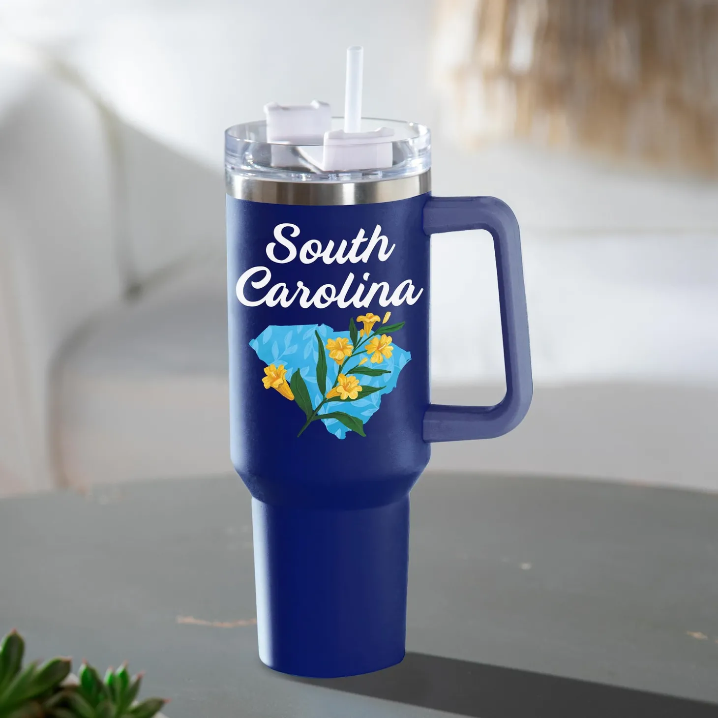 Travel Cups>Plow & Hearth Double Wall Stainless Steel Canyon Cup w/ Straw, 40oz, Gift Box Multi