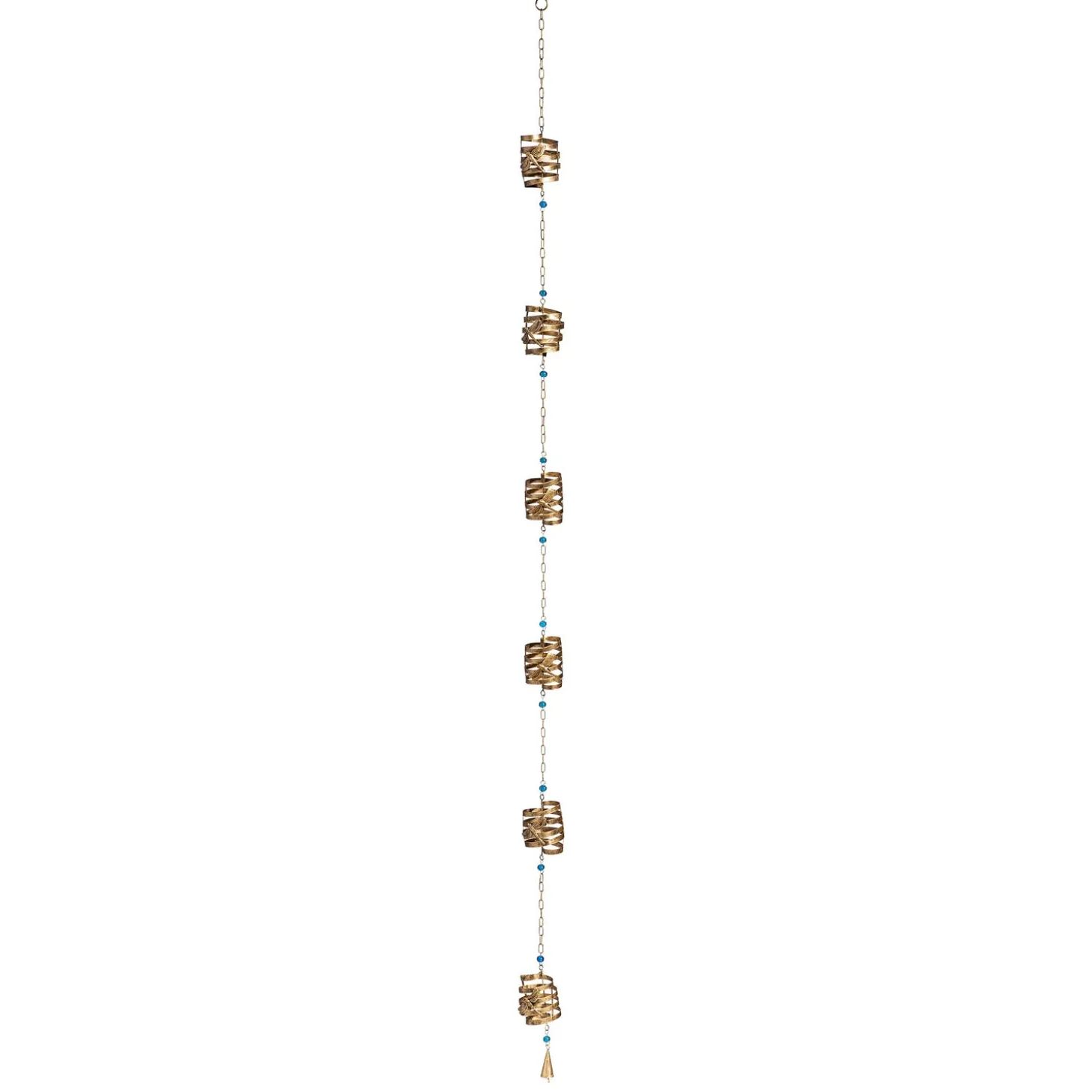 Wind Chimes & Mobiles>Plow & Hearth Dragonfly Glass Beads Rain Chain, 96" H