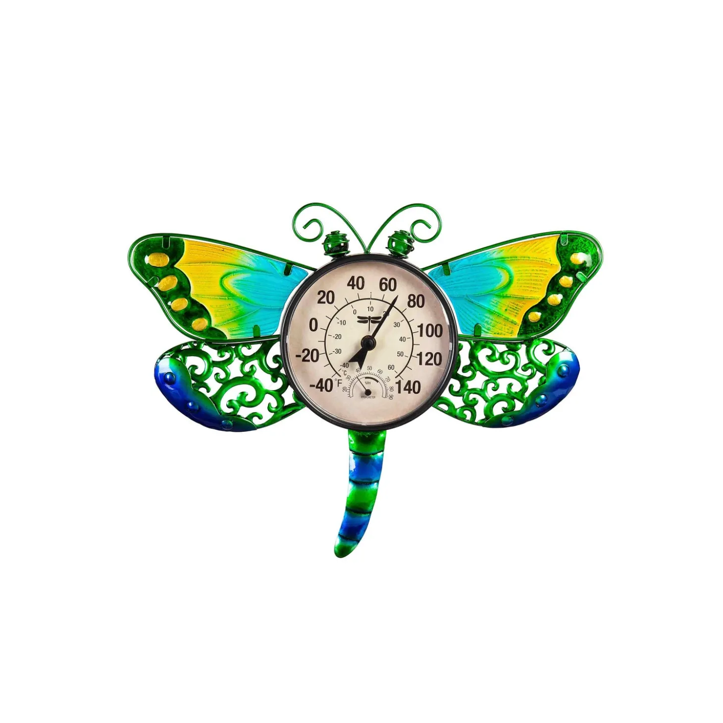 Outdoor Wall Art>Plow & Hearth Dragonfly Outdoor Wall Thermometer