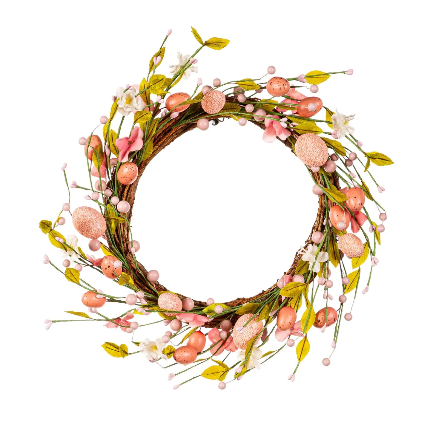 Wreaths | Faux Flowers & Plants>Plow & Hearth Easter Egg Wreath, 16"H