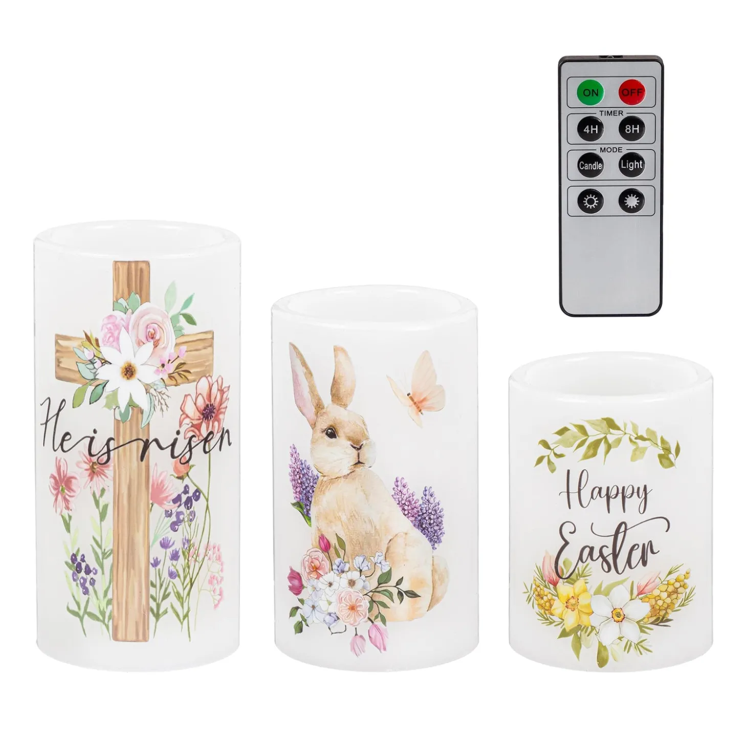 Decorative Accents | Candles & Lanterns>Plow & Hearth Easter LED Wax Candle Set