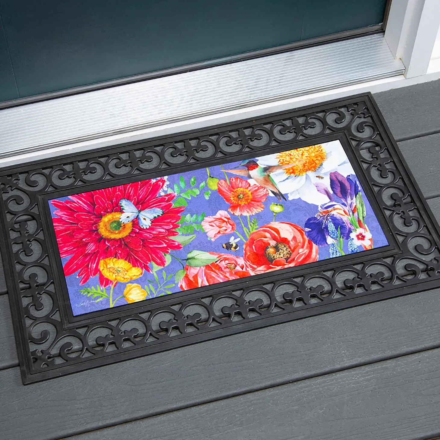 Interchangeable Mats>Plow & Hearth English Garden Florals Sassafras Switch Mat