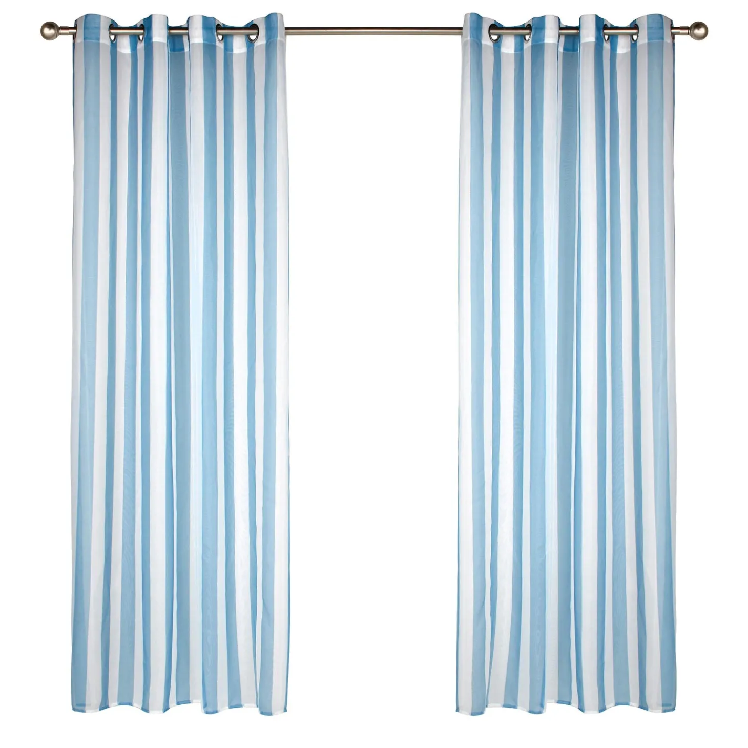 Shades & Umbrellas | Outdoor Curtains>Plow & Hearth Escape Striped Outdoor Curtain Panel, 96"L Khaki