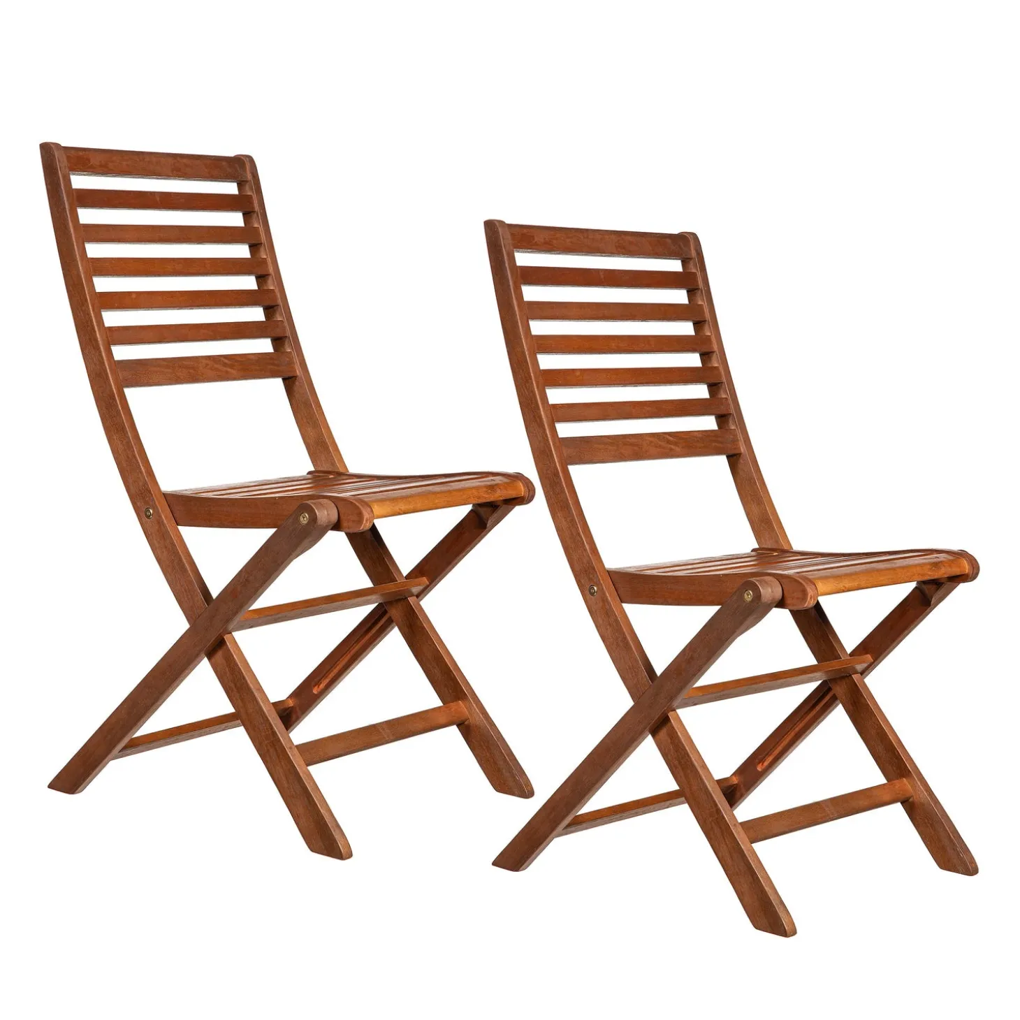 Chairs & Rockers | Rockers & Gliders>Plow & Hearth Eucalyptus Folding Bistro Chairs, Set of 2