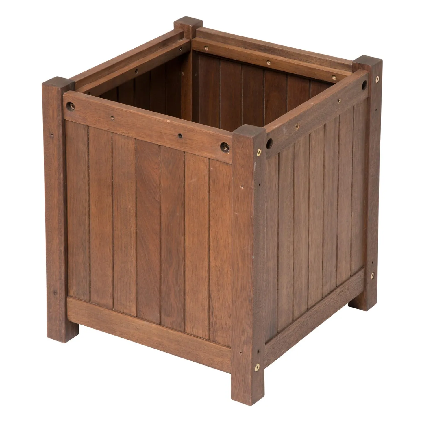 Planters & Plant Stands | Arbors & Trellises>Plow & Hearth Eucalyptus Square Planter/Seat