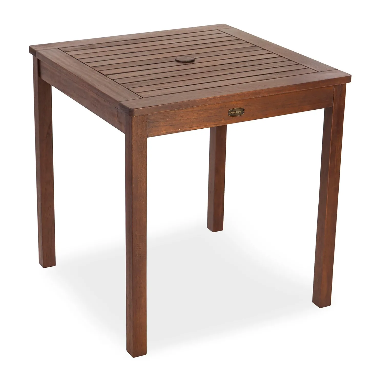 Outdoor Dining Sets>Plow & Hearth Eucalyptus Wood Outdoor Square Bistro Table