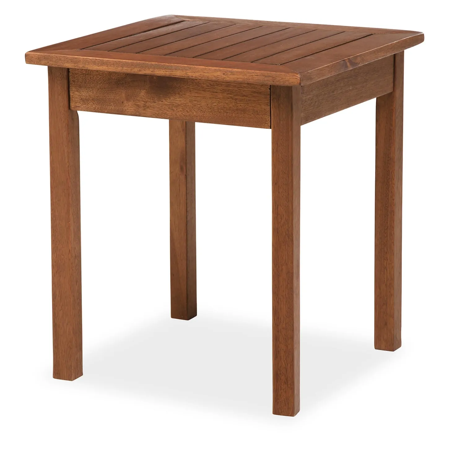 Outdoor Benches | Outdoor Side Tables>Plow & Hearth Eucalyptus Wood Side Table, Lancaster Outdoor Furniture Collection Natural