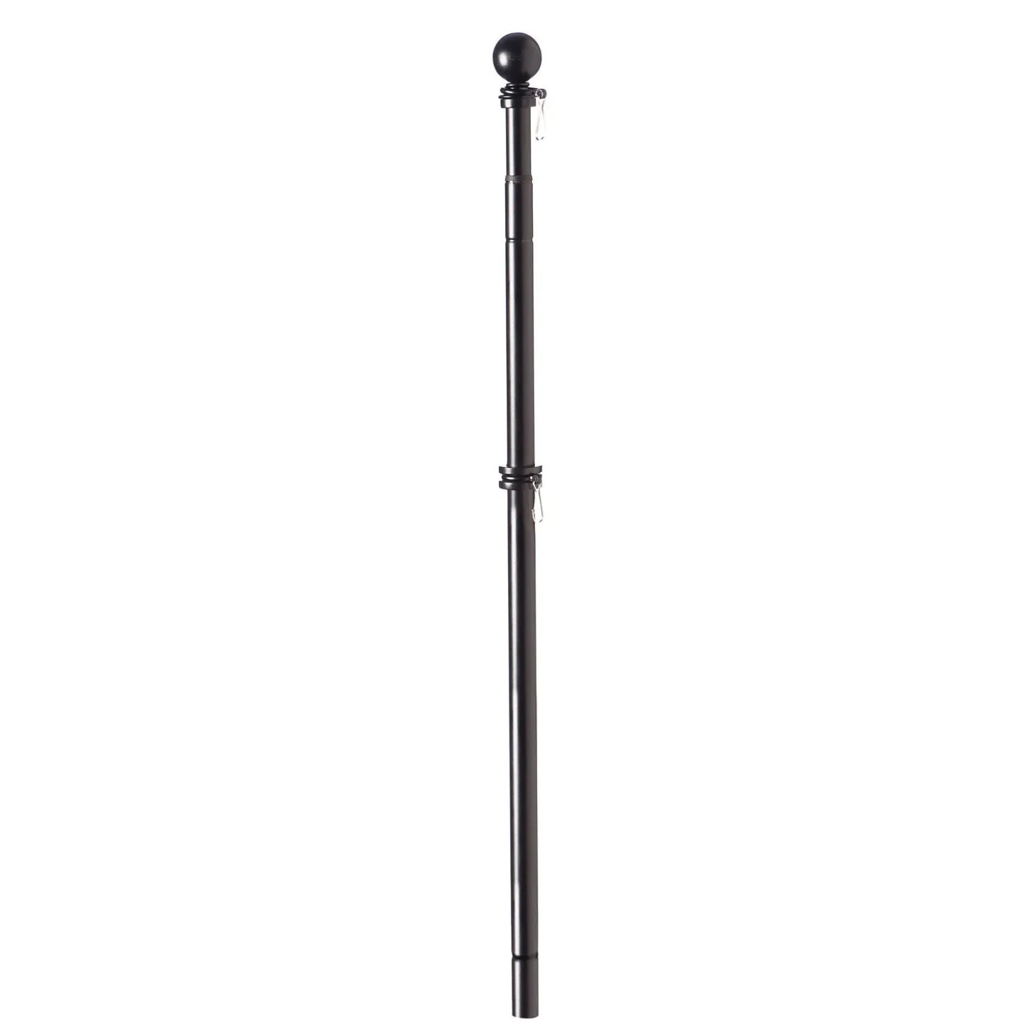 Flag Accessories>Plow & Hearth Extendable Metal House Flag Pole Black