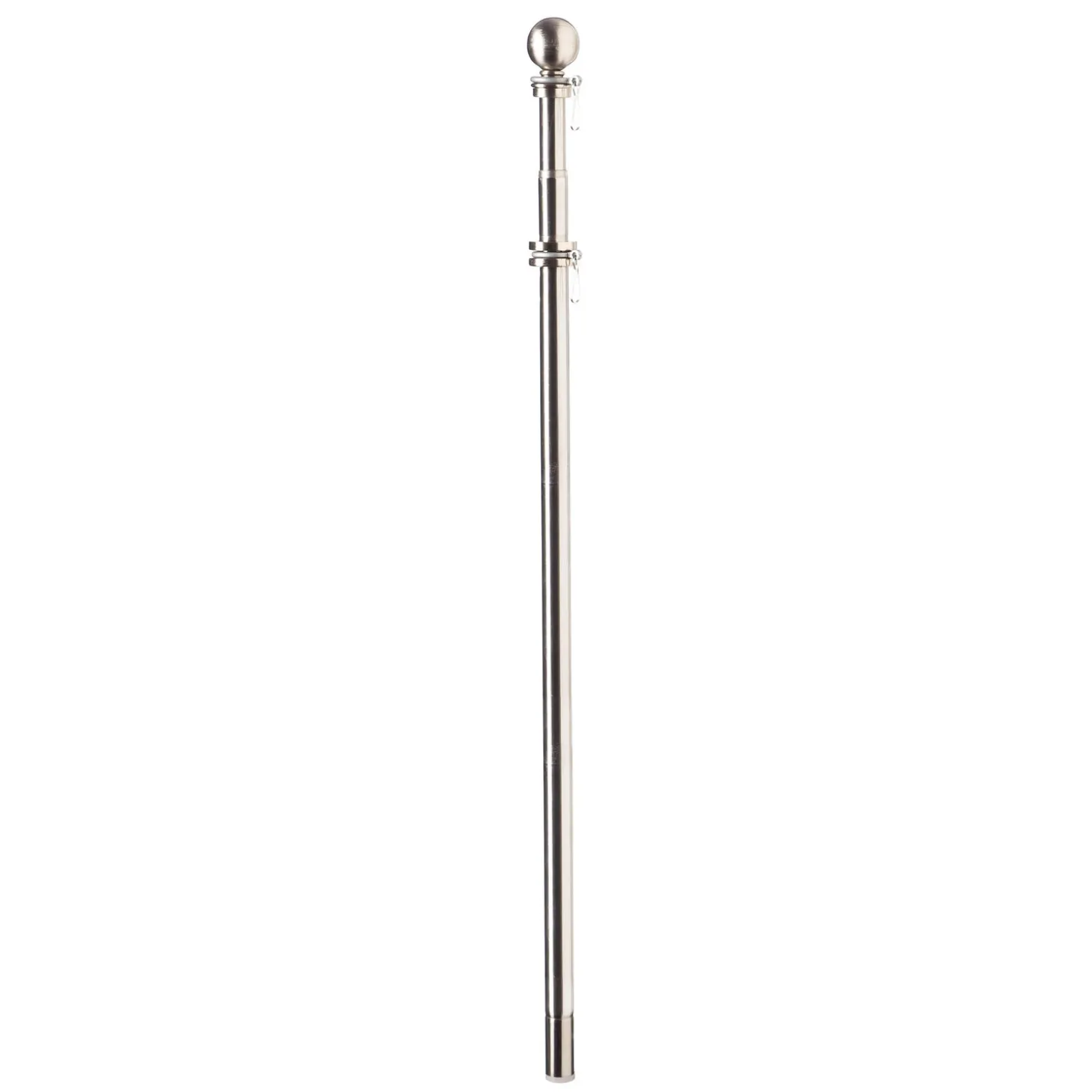 Flag Accessories>Plow & Hearth Extendable Metal House Flag Pole Silver