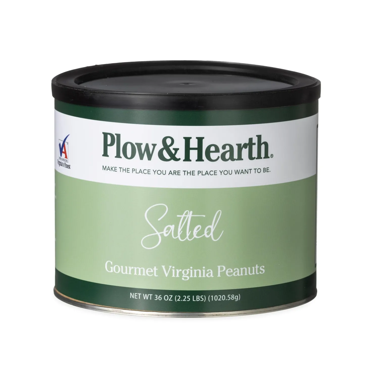 Gourmet Snacks & Nuts>Plow & Hearth Extra Large Virginia Peanuts, 36 oz. Tin