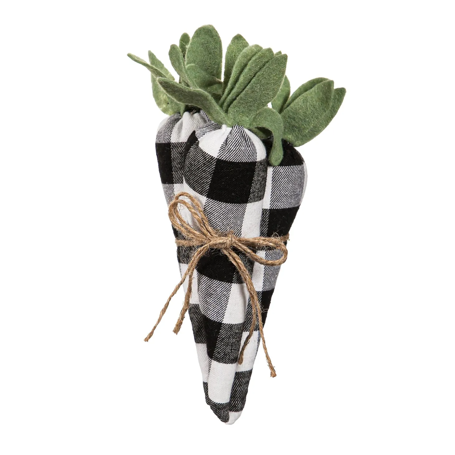 Decorative Accents>Plow & Hearth Fabric Buffalo Check Carrot Bundle