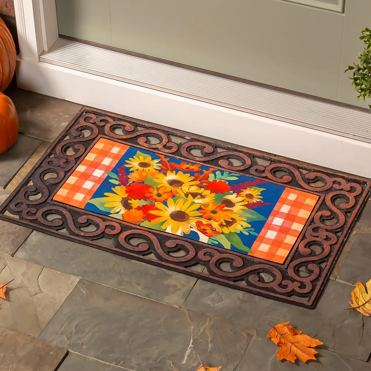 Interchangeable Mats>Plow & Hearth Fall Floral Bouquet Sassafras Switch Mat