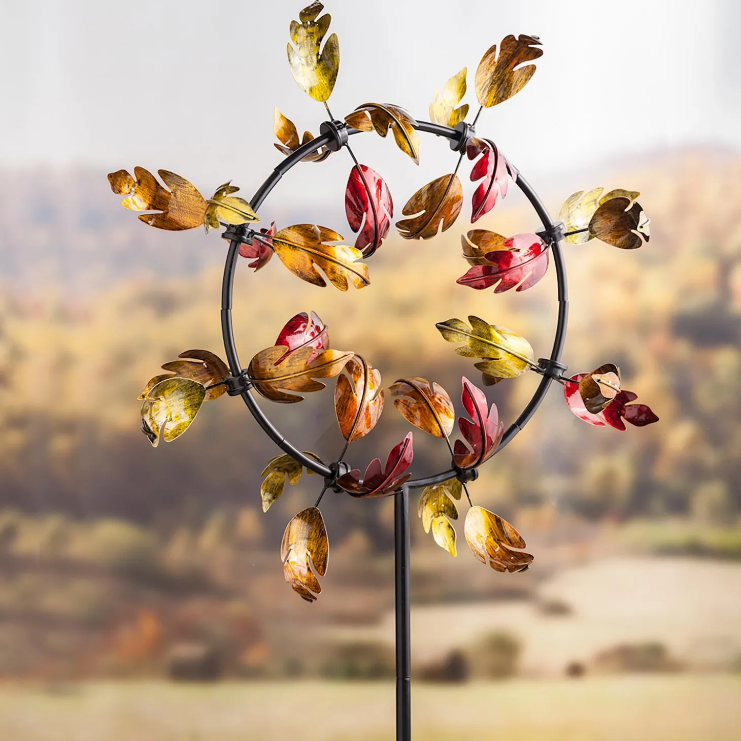 Wind Spinners>Plow & Hearth Fall Leaves Jubilee Wind Spinner