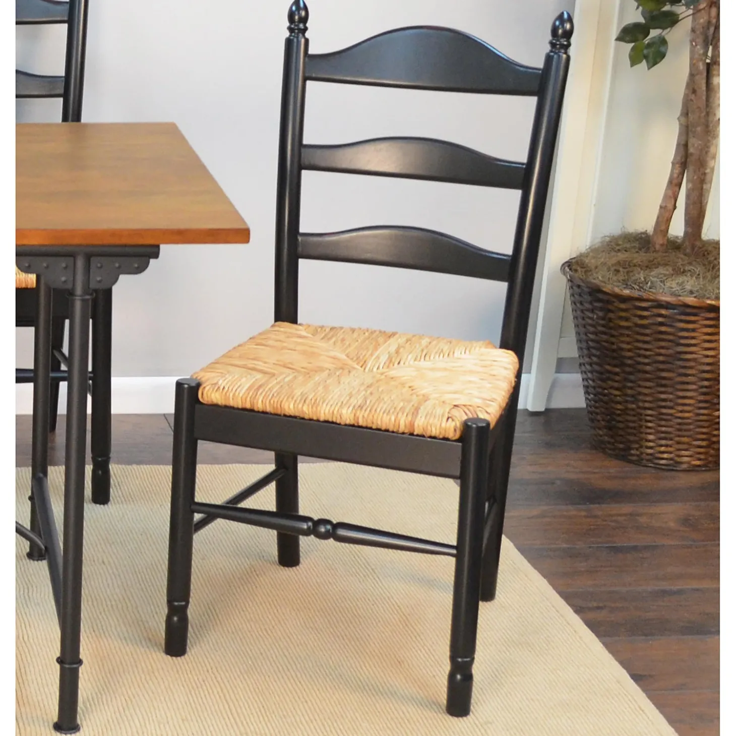 Chairs & Rockers | Rockers & Gliders>Plow & Hearth Farmhouse Hardwood Ladder Back Chair