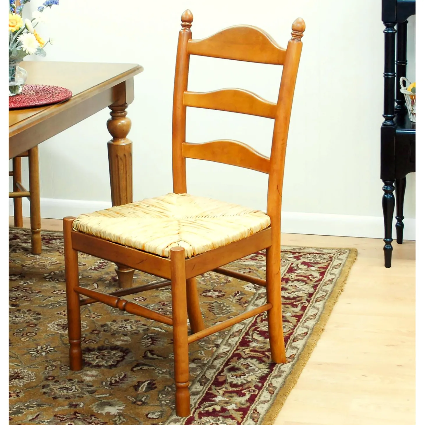 Chairs & Rockers | Rockers & Gliders>Plow & Hearth Farmhouse Hardwood Ladder Back Chair