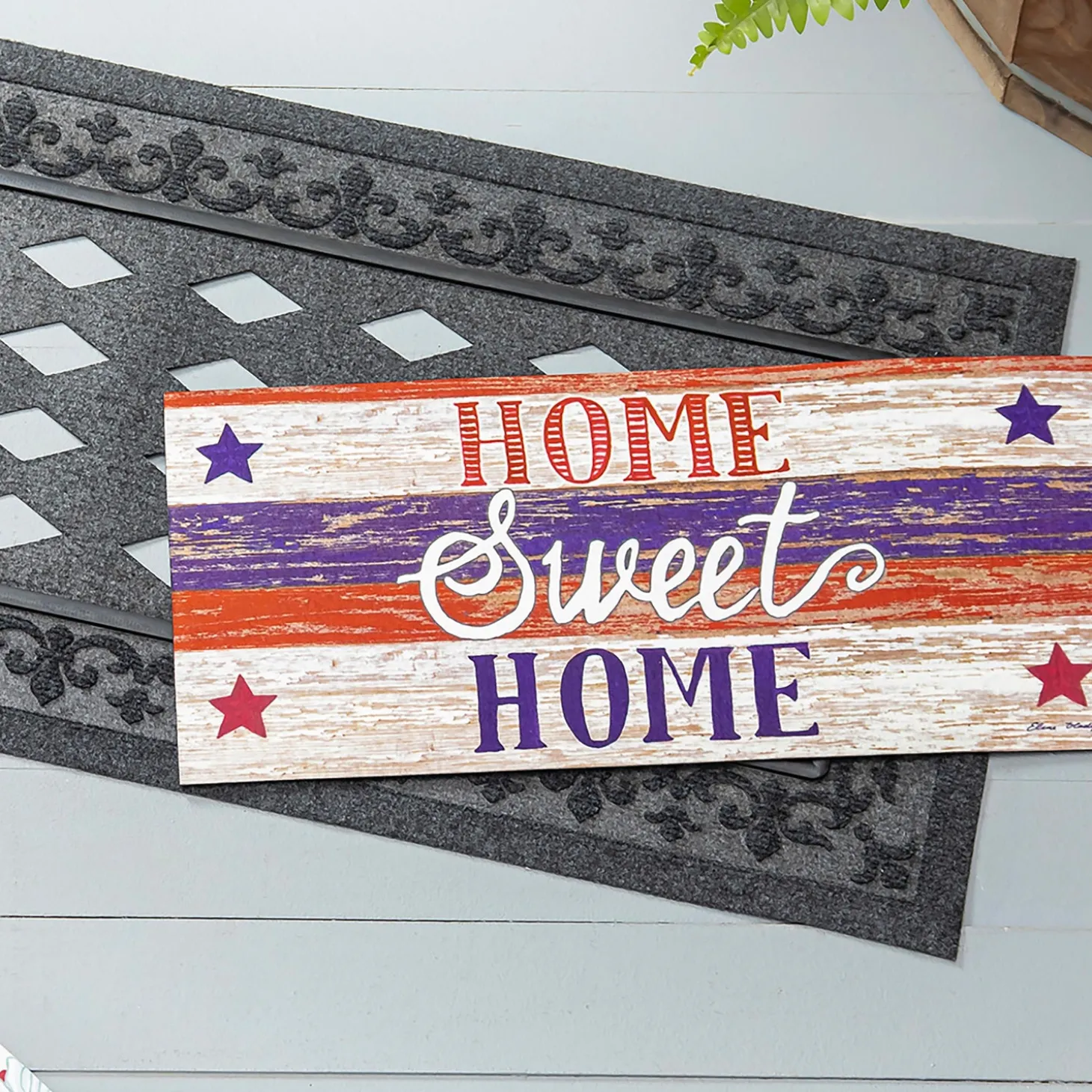 Interchangeable Mats>Plow & Hearth Farmhouse Home Sweet Home Sassafras Switch Mat