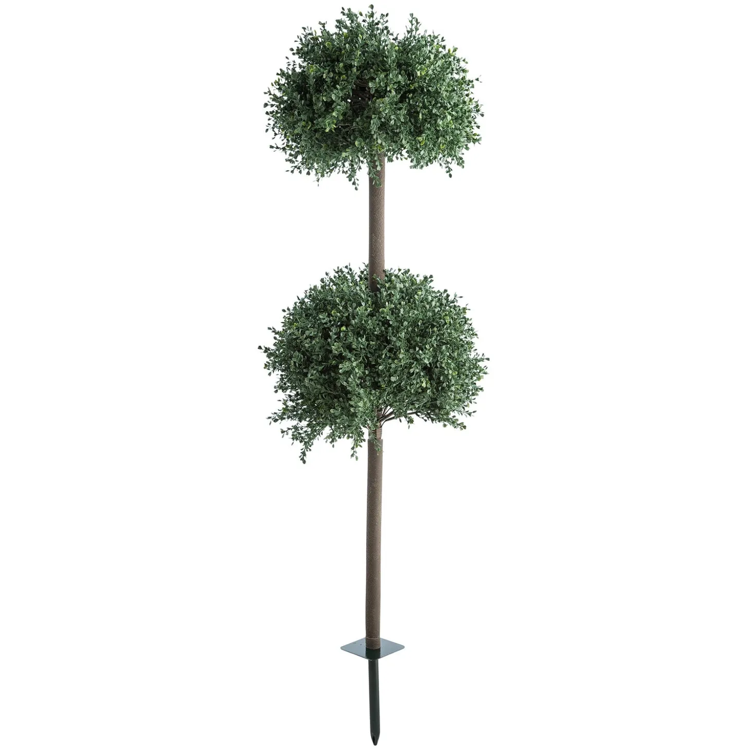 Faux Flowers & Plants | Lighted Trees & Garlands>Plow & Hearth Faux Boxwood Double Topiary Sphere, 20" dia.