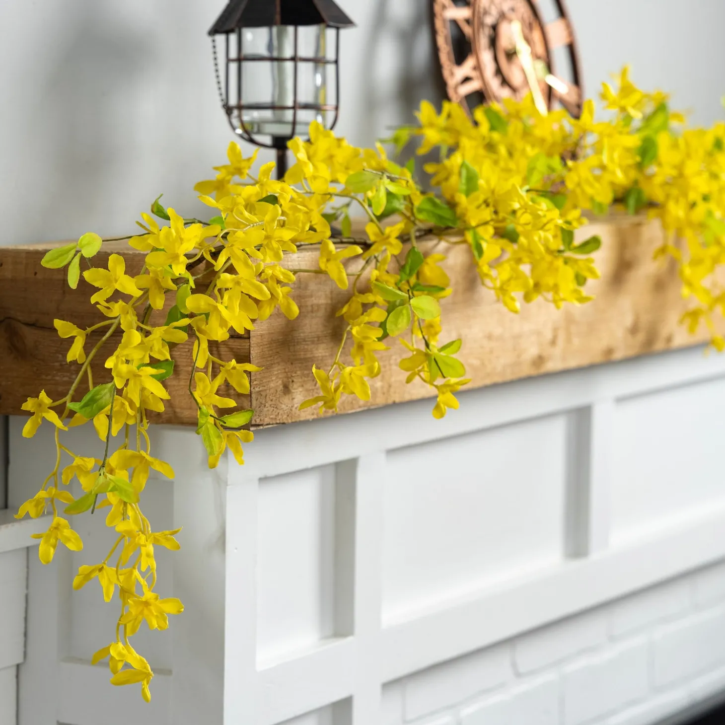 Lighted Trees & Garlands>Plow & Hearth Faux Forsythia Garland