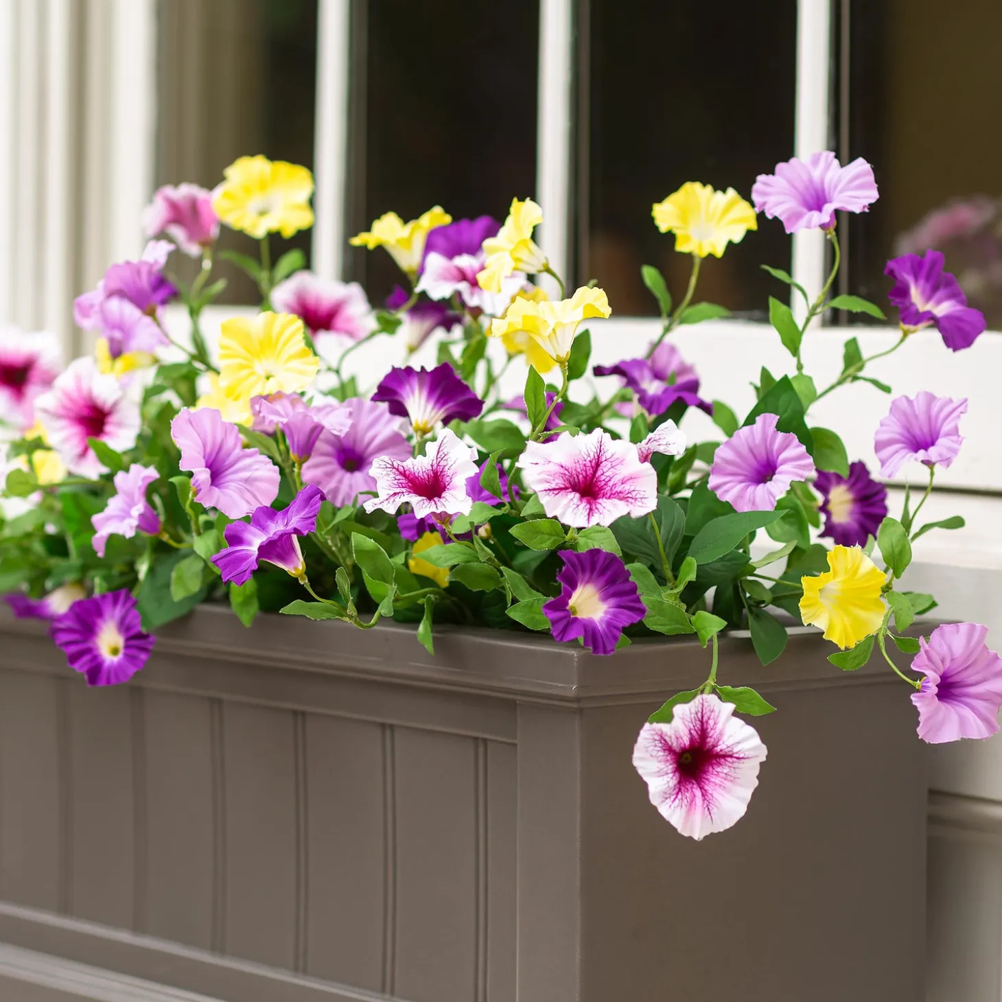 Faux Flowers & Plants>Plow & Hearth Faux Petunias Window Box Filler