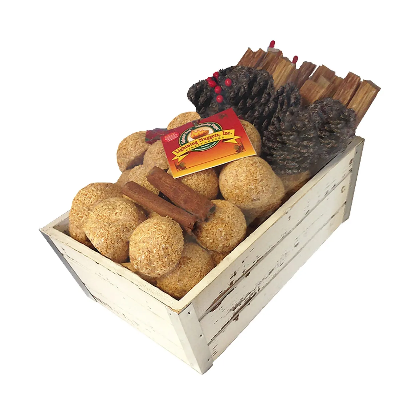 Fire Starters & Fatwood>Plow & Hearth Fire Starter Gift Set in Wooden Crate