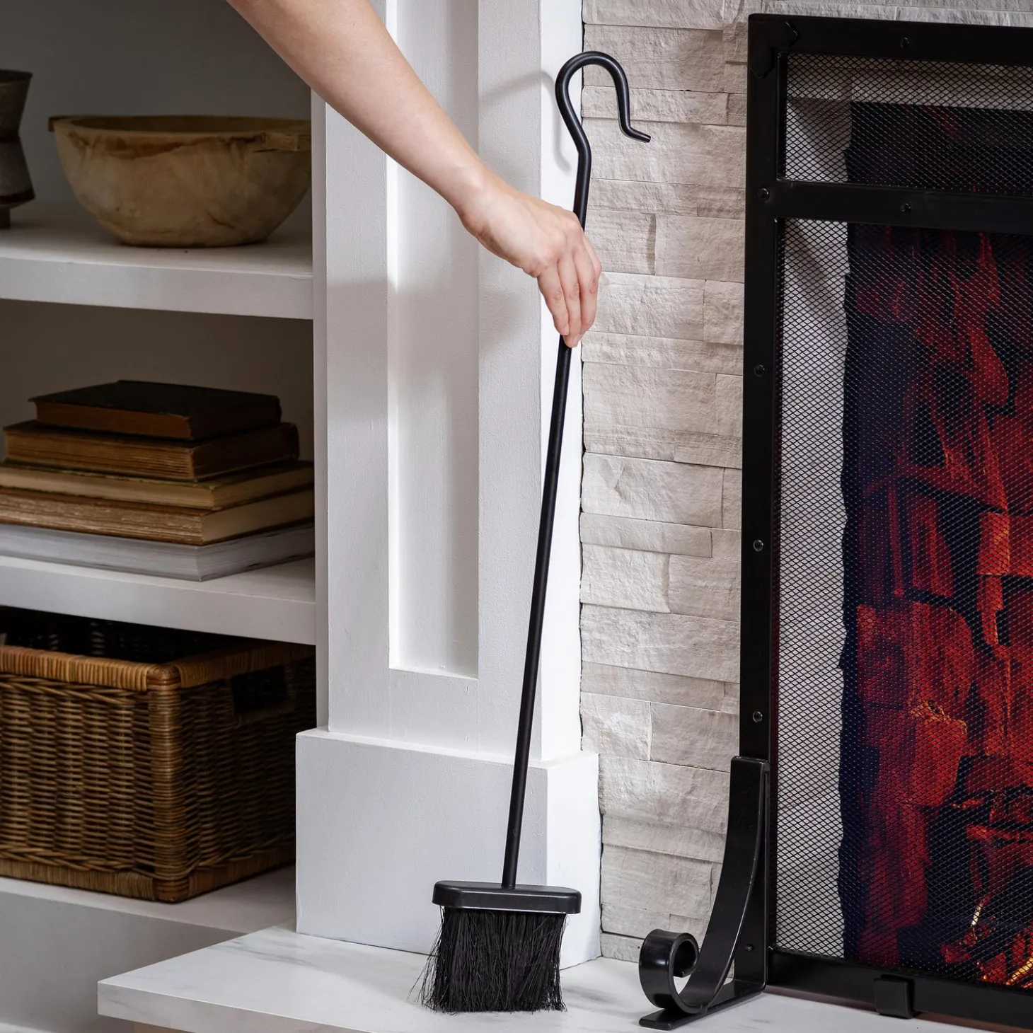 Fireplace Tool Sets>Plow & Hearth Fireplace Brush