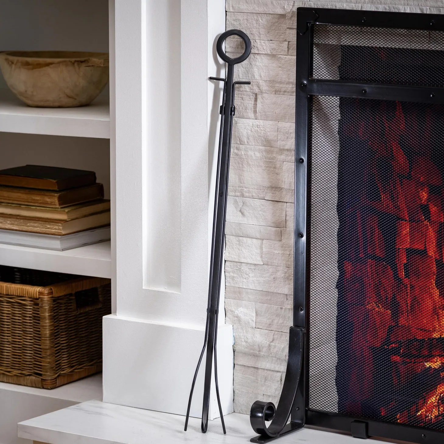 Fireplace Tool Sets>Plow & Hearth Fireplace Tong