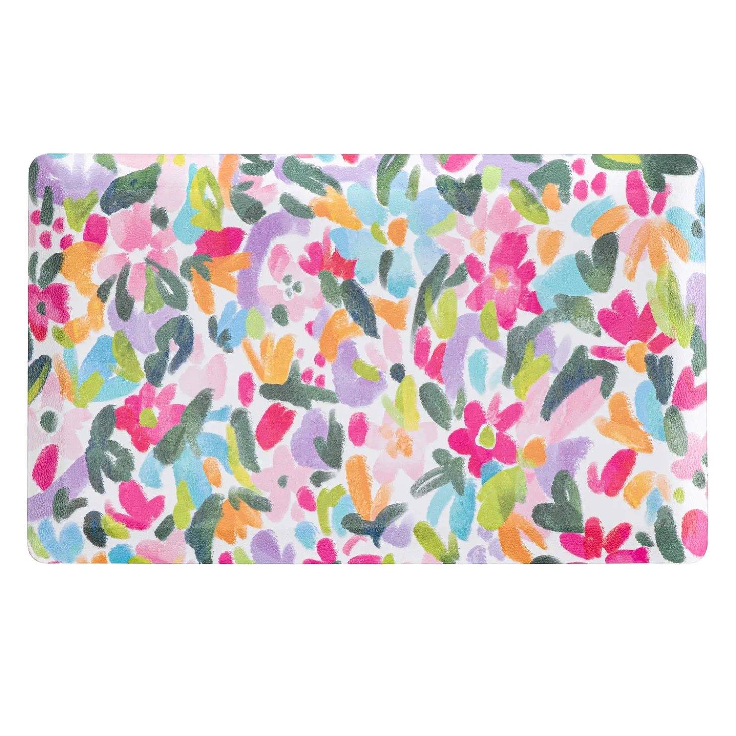 Kitchen Linens | Cleaning Supplies>Plow & Hearth Floral In Bloom Fabric Dish Drying Mat, 20" x 15"