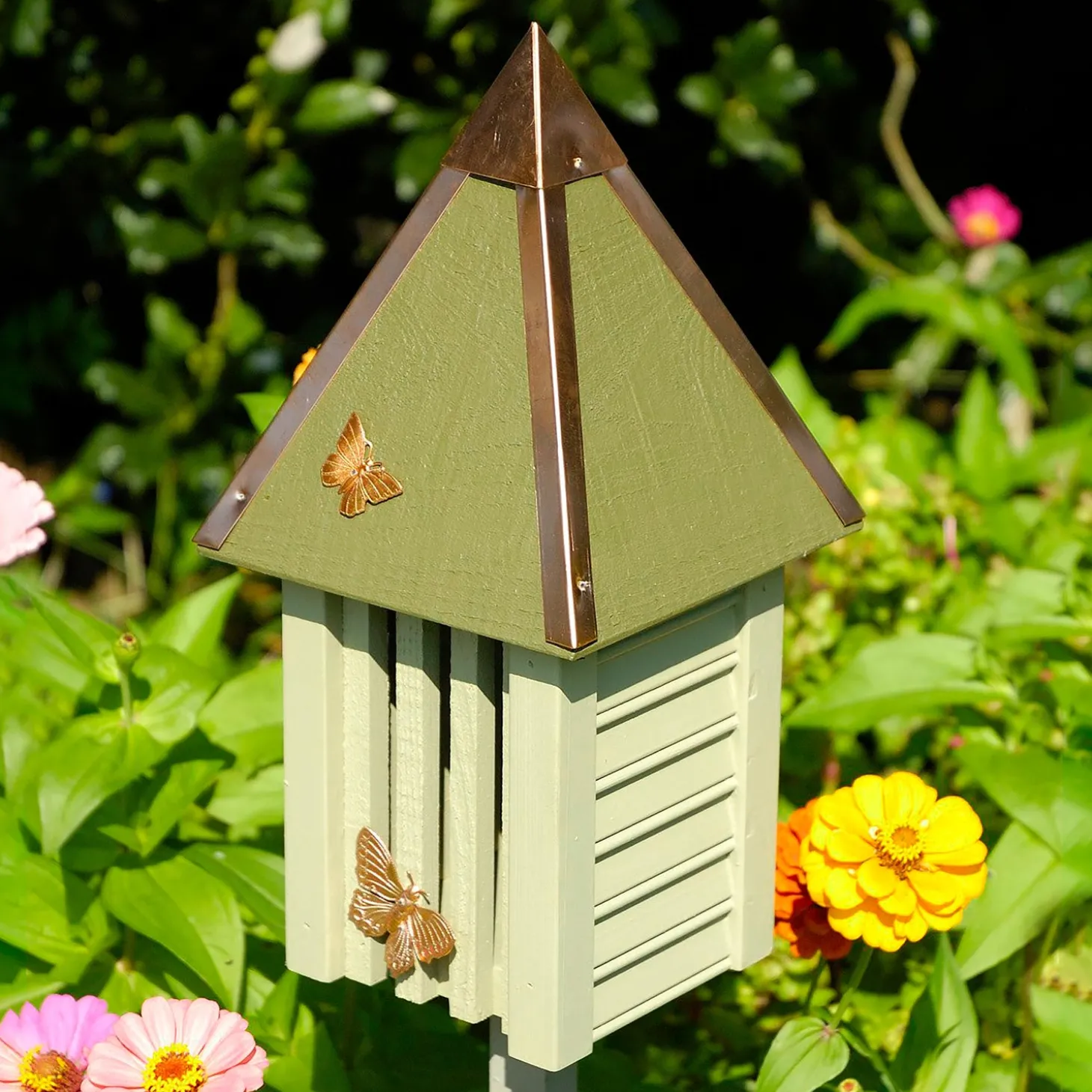 Wildlife Housing>Plow & Hearth Flutterbye Cypress and Copper Butterfly House