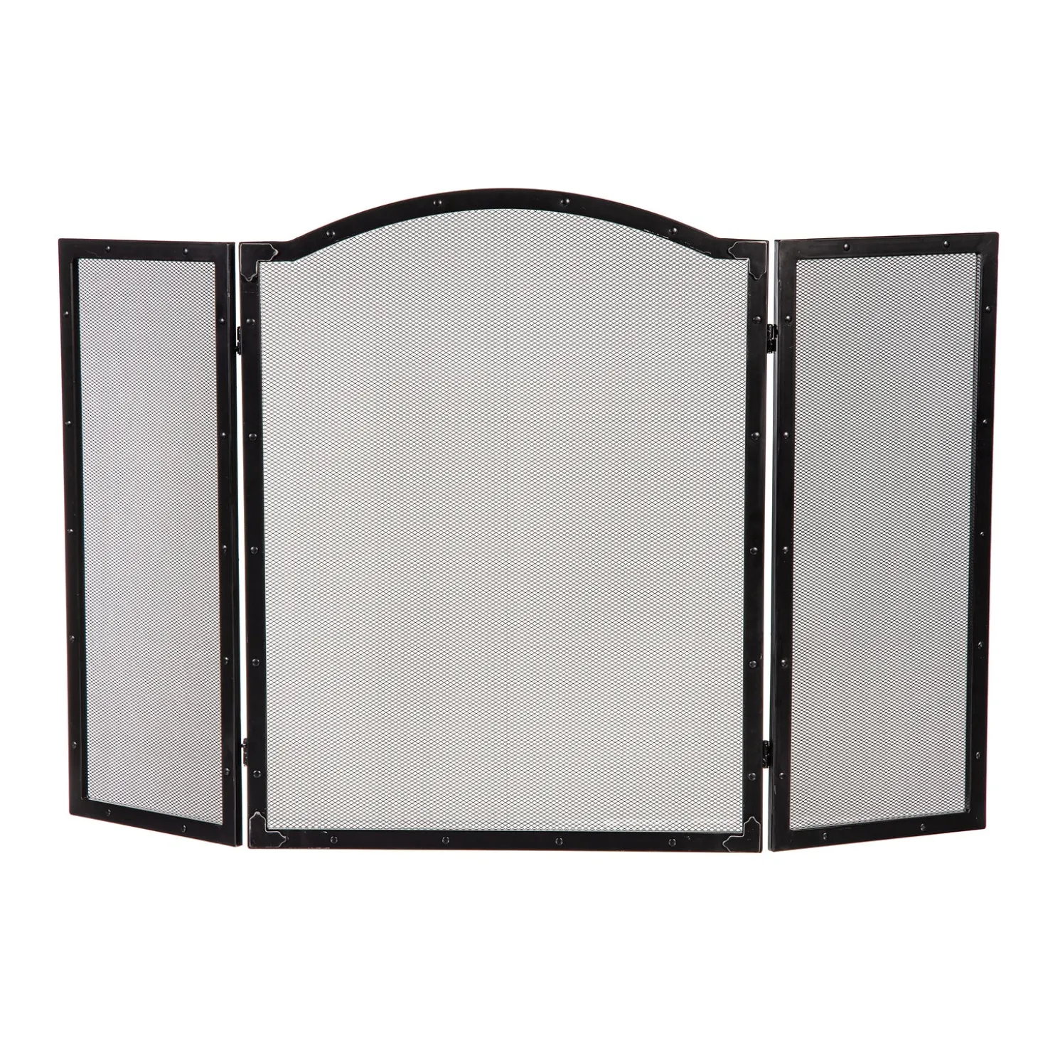 Tri-Panel Fireplace Screens>Plow & Hearth Fortuna Tri-Fold Fireplace Screen