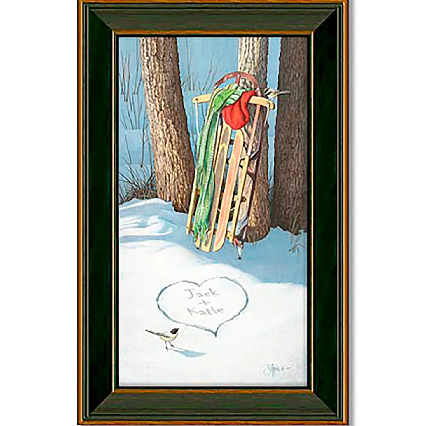 Wall Art>Plow & Hearth Framed Cold Days & Warm Hearts Personalized Print