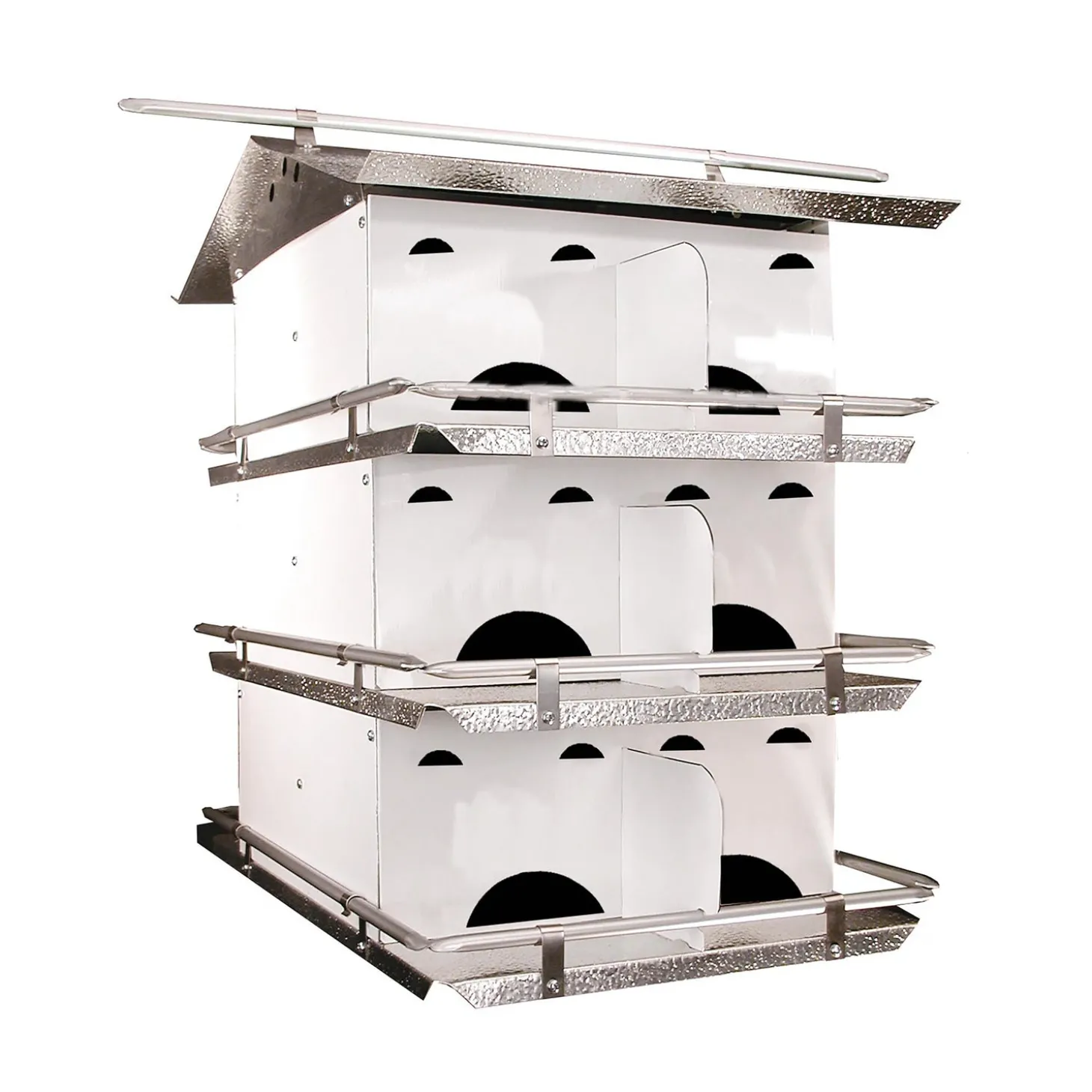 Birdhouses>Plow & Hearth Fully-Assembled 12-Room Purple Martin Birdhouse