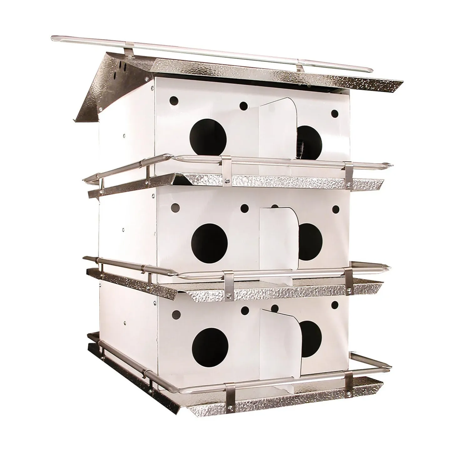 Birdhouses>Plow & Hearth Fully-Assembled 12-Room Purple Martin Birdhouse