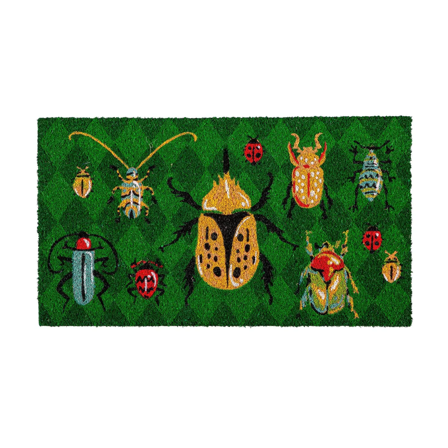 Coir Mats>Plow & Hearth Garden Beetles Coir Mat