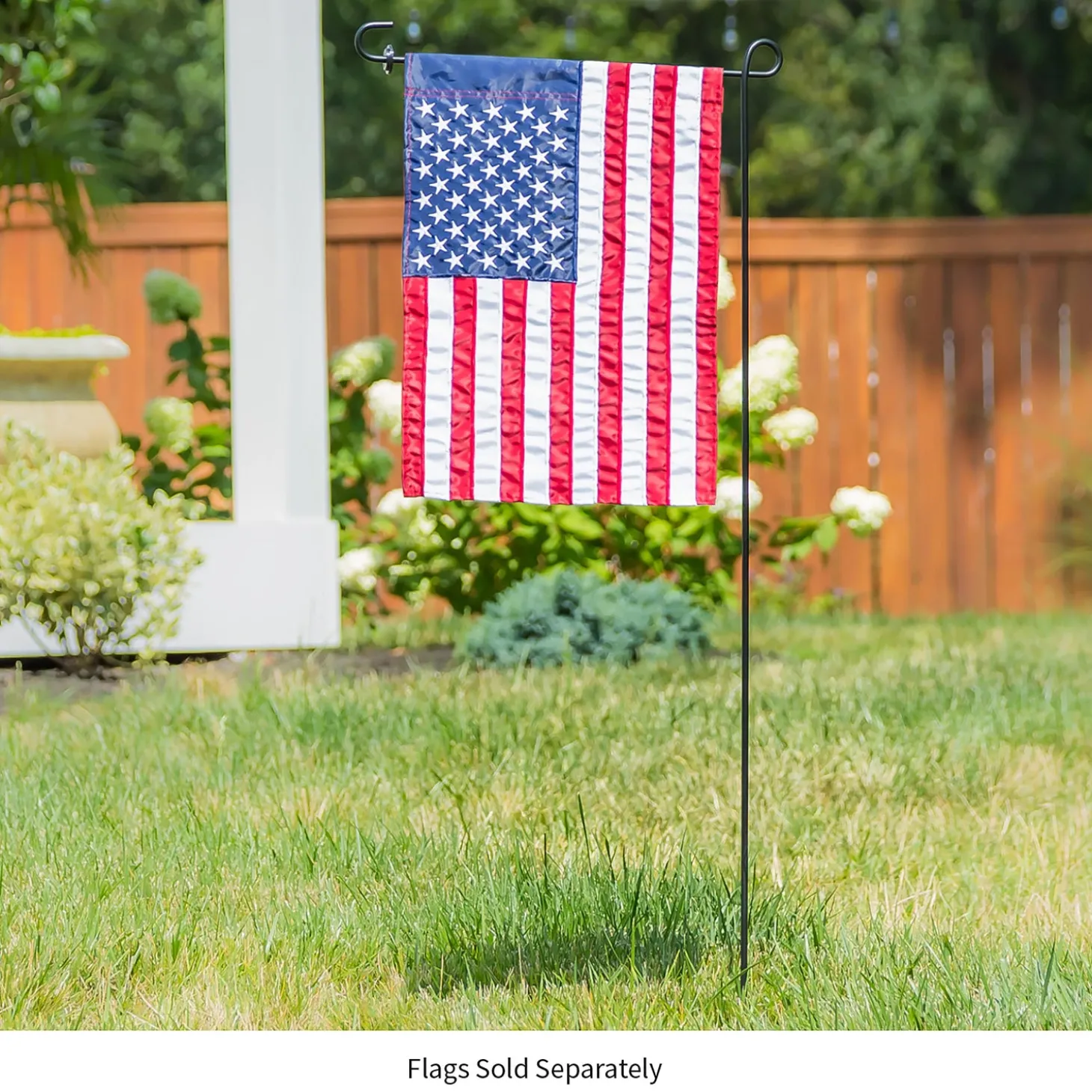 Flag Accessories>Plow & Hearth Garden Flag Stand, Black