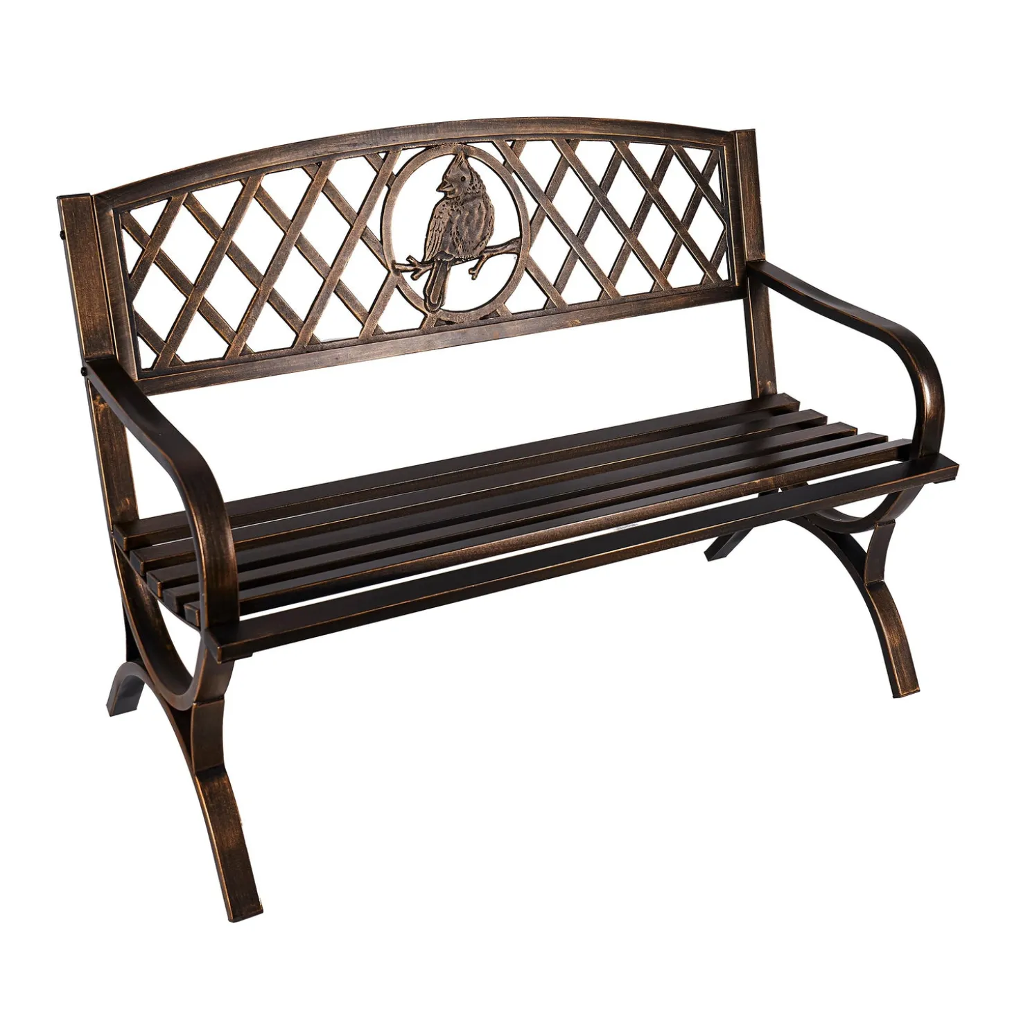 Outdoor Benches>Plow & Hearth Garden Metal Bench, Cardinal