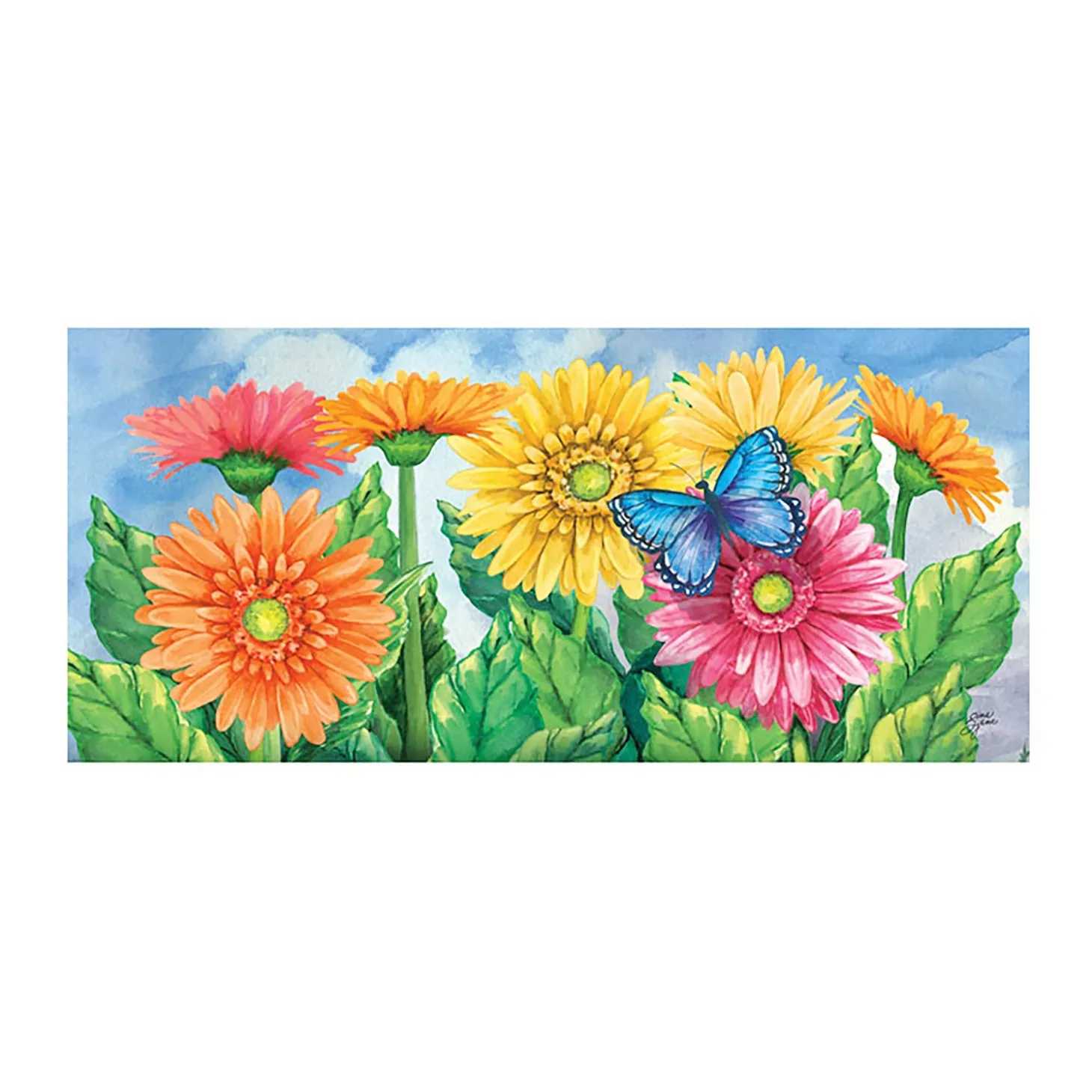 Interchangeable Mats>Plow & Hearth Gerbera Daisies Sassafras Switch Mat