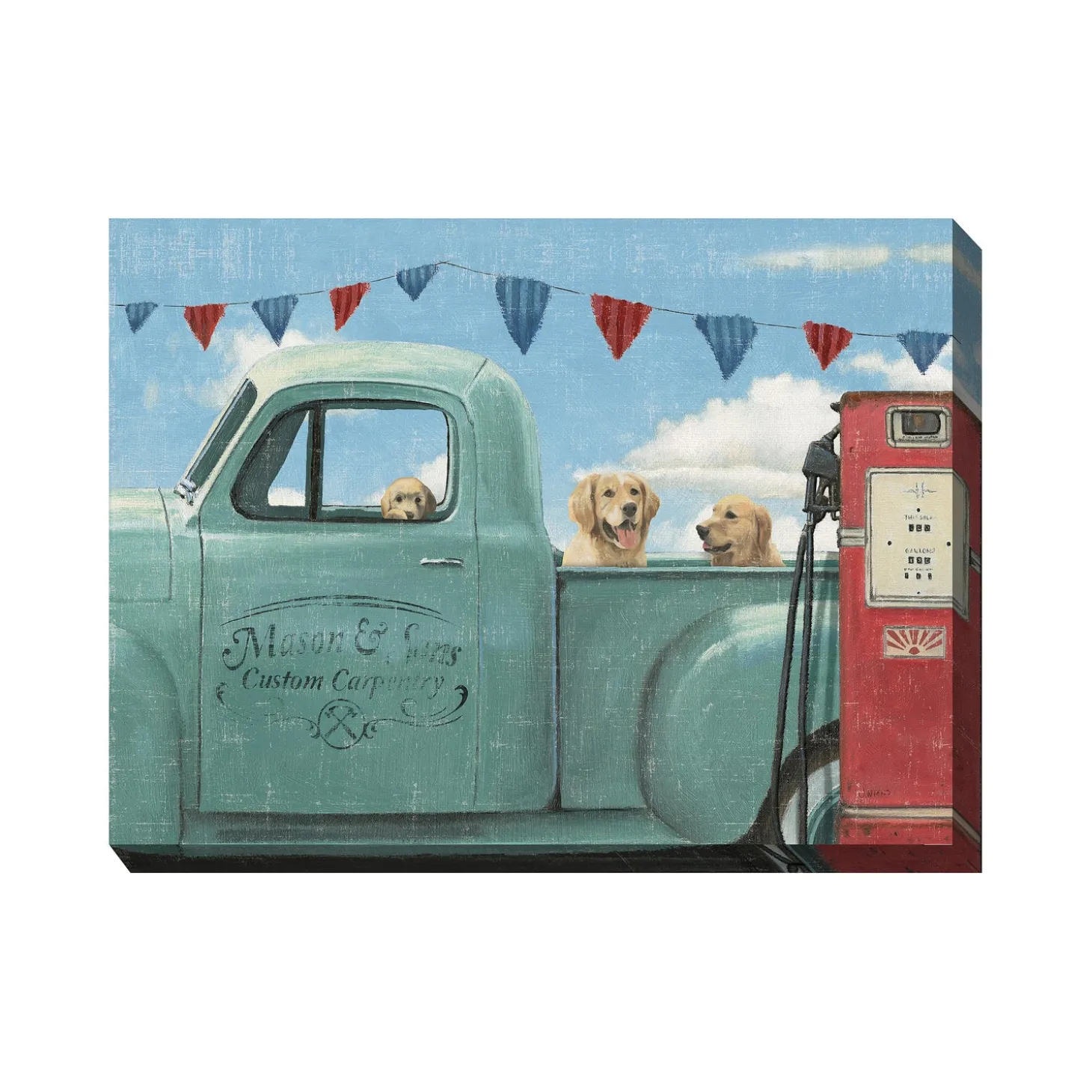 Outdoor Wall Art | Wall Art>Plow & Hearth Go For A Ride Indoor/Outdoor Canvas Wall Art