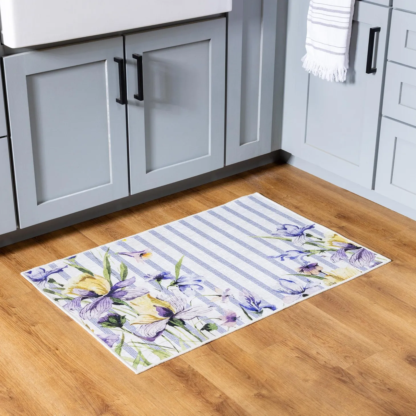 Washable Mats>Plow & Hearth Golden Lilac Washable Accent Rug, 2' x 3'