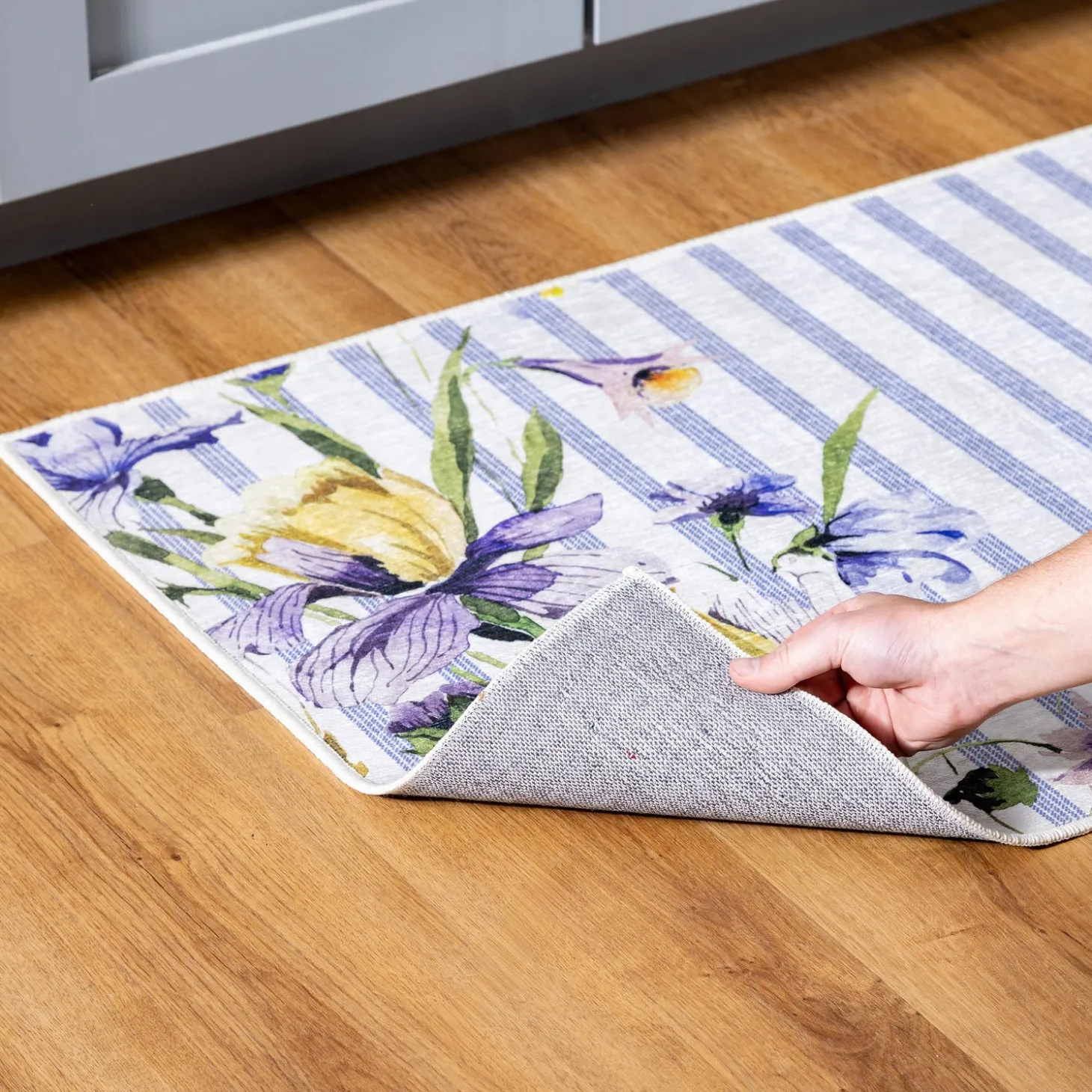 Washable Mats>Plow & Hearth Golden Lilac Washable Accent Rug, 2' x 3'