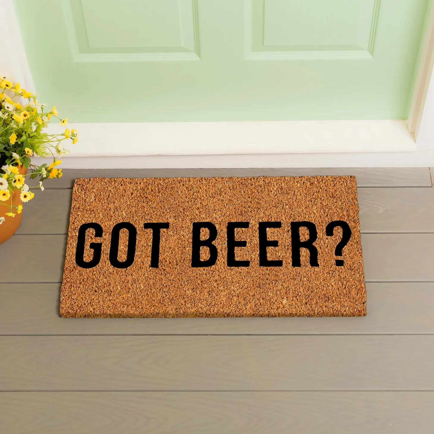 Coir Mats>Plow & Hearth Got Beer? Coir Mat