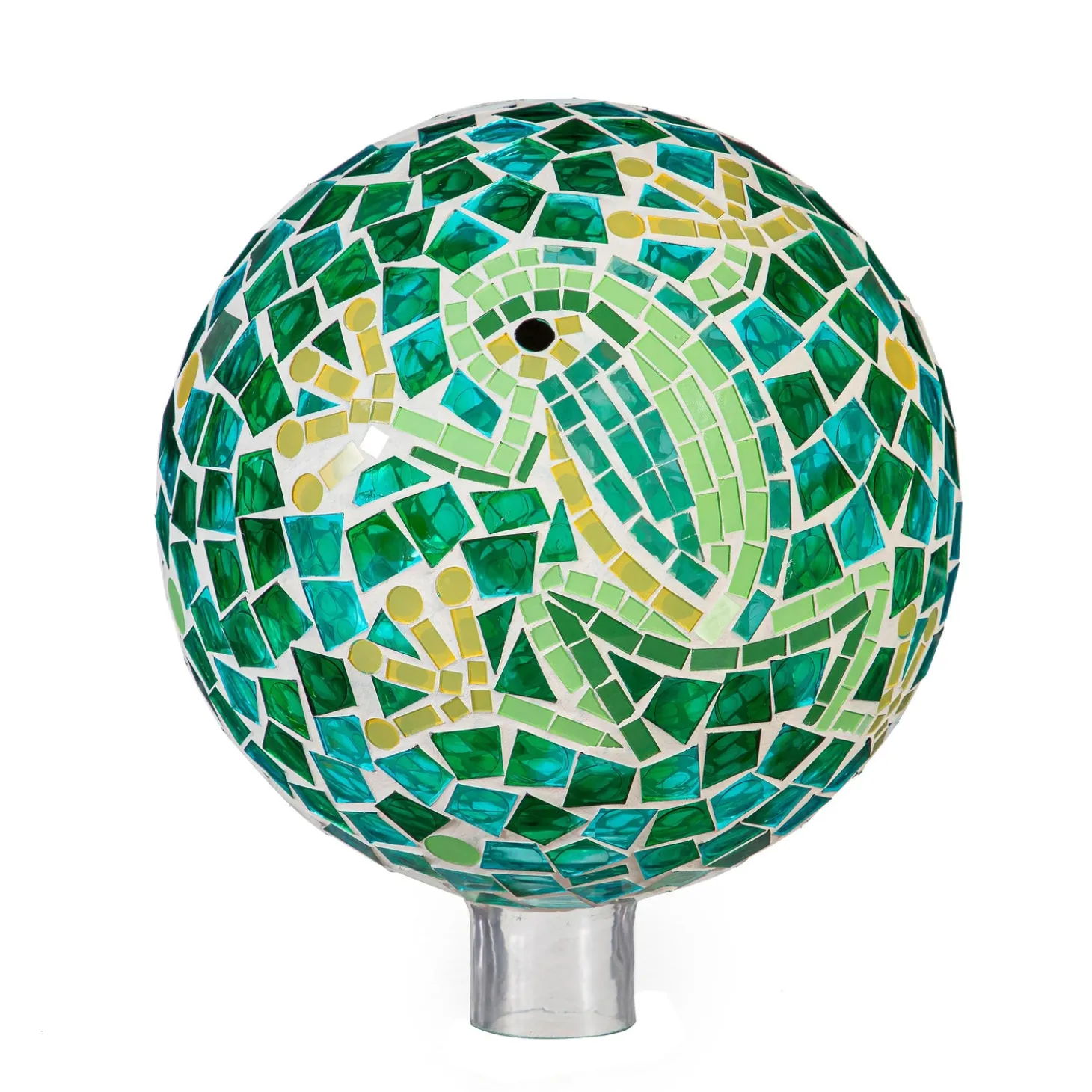 Gazing Balls>Plow & Hearth Green Frog Mosaic Gazing Ball, 10"