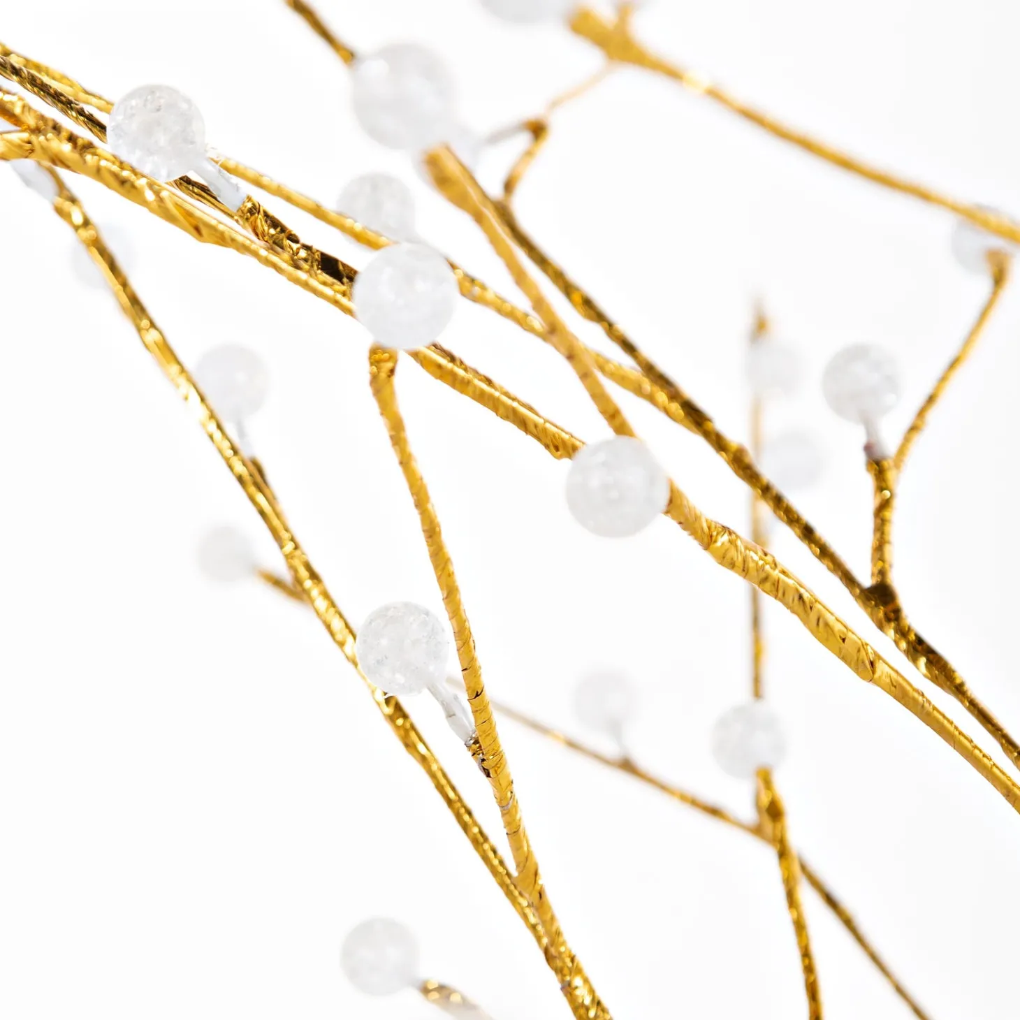 Lighted Trees & Garlands>Plow & Hearth 6'H Indoor/Outdoor Gold Metallic Tree with 240 Warm White Lights