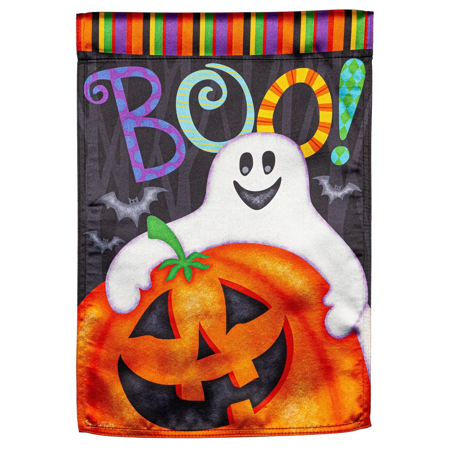 Garden Flags>Plow & Hearth Halloween Friends Lustre Garden Flag