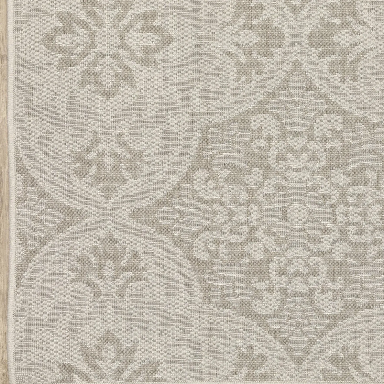 Area Rugs>Plow & Hearth Hamilton Vintage Indoor/Outdoor Rug, 7'10" x 10" Ivory